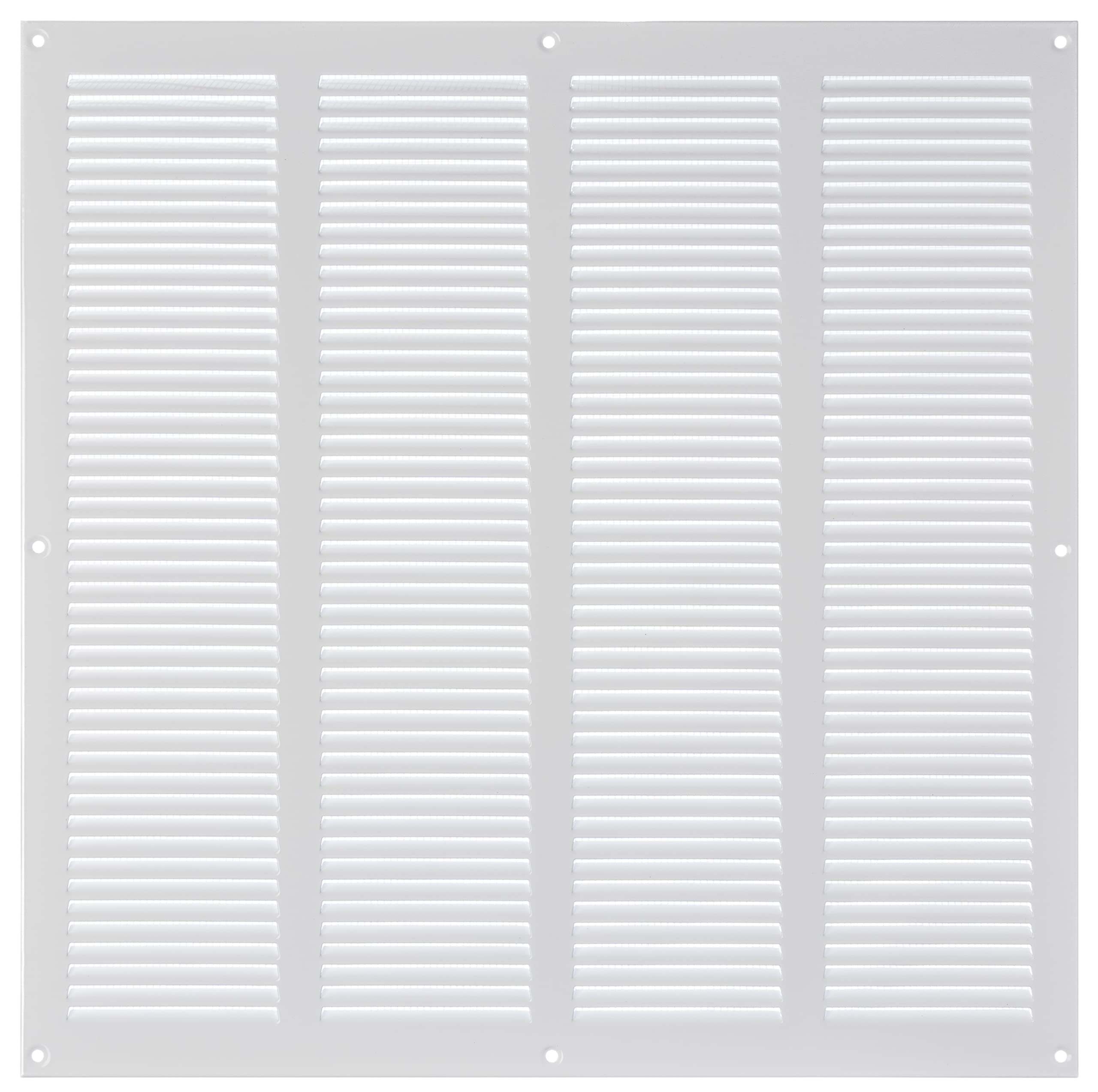 LIRAST 400x400mm Vent Cover White - 16x16 inch Wall Vent Cover with Insect Mesh - Ceiling Soffit Vents - External Vent Cover - Metal Ventilation Grilles - Air Vent Covers for Walls