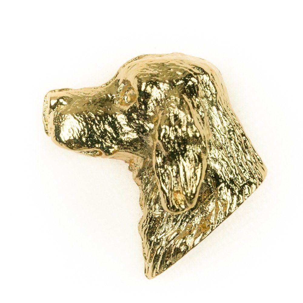 IRISH SETTER Made in U.K Artistic Style Dog Clutch Lapel Pin Collection 22ct Gold Plated