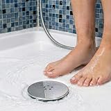 HNNHOME Chrome Shower Drain Cover 90/115mm Hair Catcher Removable Top view 5