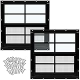 Tandefio 2 Pcs 16'' x 16'' Black Flush Mount Shed