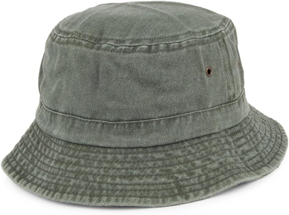 Packable Cotton Bucket Hat - Olive