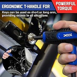 XOOL 14PCS T Handle Allen Wrench Set, Metric & SAE