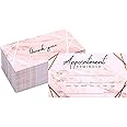 Appointment Reminder Cards, Marble and Rose Gold Foil Design (3.5 x 2 In, 100 Pack)