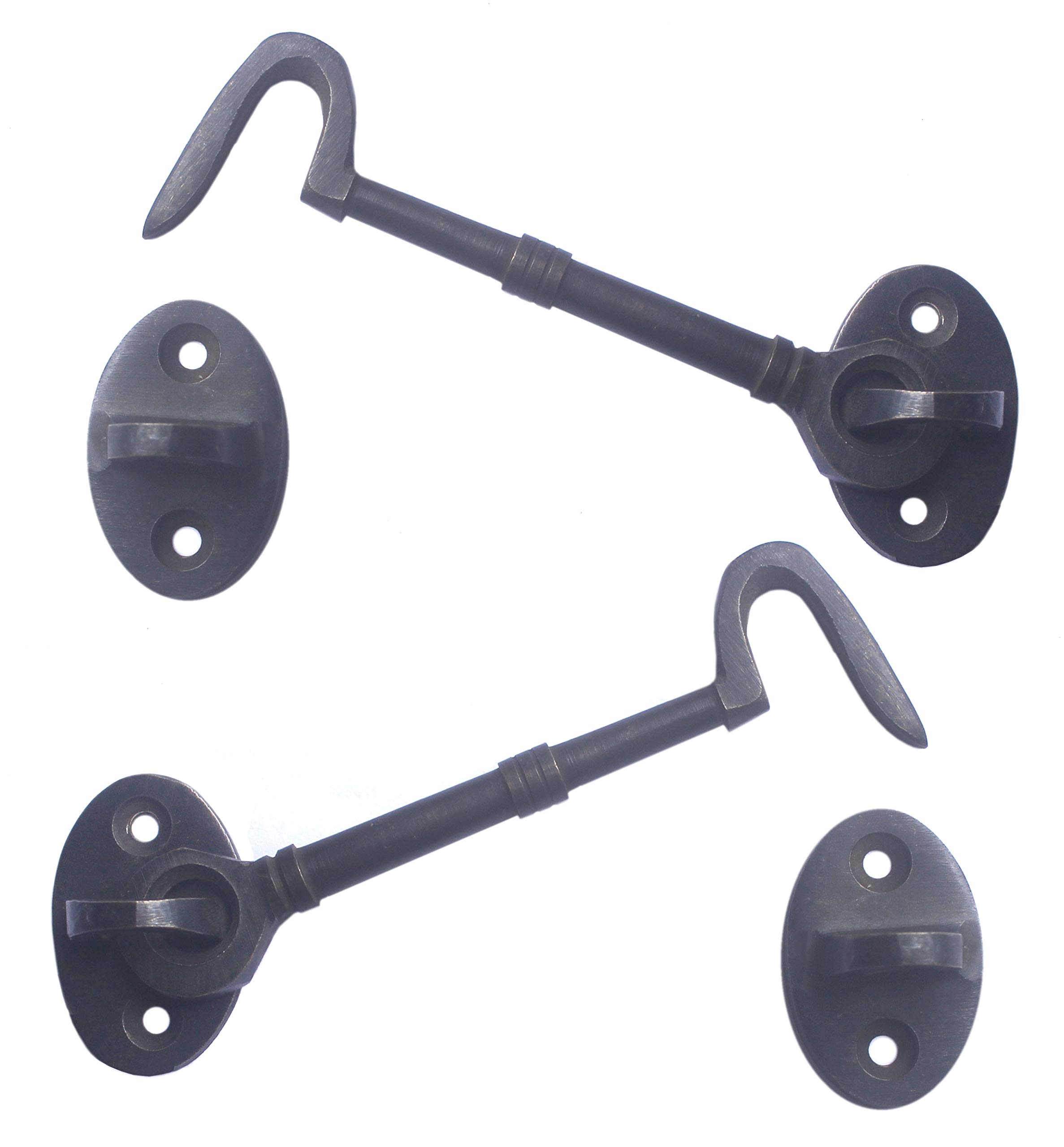 NDC Antique Style Cabin Barn Door Gate Hooks 2 Pack