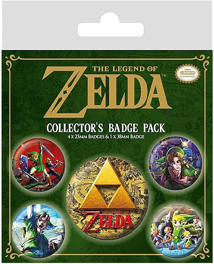 Genuine The Legend of Zelda Classics 5 Piece Button Badge Set: Shoes