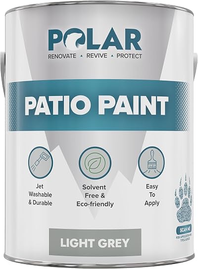 Polar Patio Paint Light Grey 7035 5 L Outdoor Floor Paint 55m²