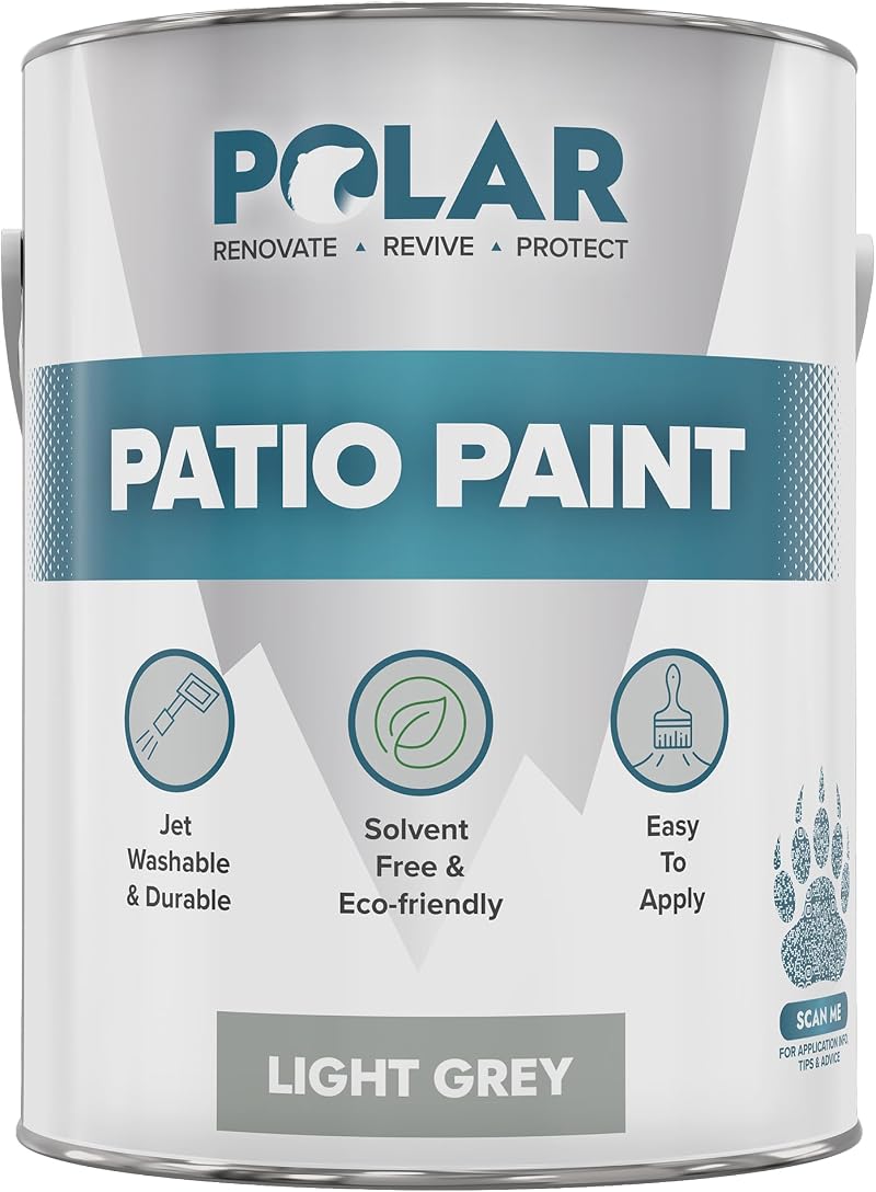 Polar Patio Paint Light Grey 7035 5 L Outdoor Floor Paint 55m²