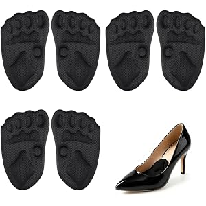Upgraded Women Metatarsal Pads, Non-Slip Ball of Foot Cushions, Breathable Forefoot Shoe Inserts for High Heels, Soft Univers