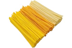 YYUENG TAK YYUENGTAK 300pcs Yellow and Orange Pipe Cleaners Bulk,Fluffy Craft Pipe Cleaners for Arts & Crafts, Ideal for Making Flowers, Animals & Decorations (12 x 0.24 inches),Chenille Stems