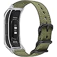 C2D JOY Canvas Nylon Bands Compatible with Garmin Vivosmart 5 tracker Replacement Bands with Case