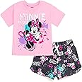 Disney Junior Floral T-Shirt and French Terry Shorts Outfit Set Newborn to Big Kid Sizes (6-9 Months - 14-16)