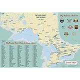 Ontario Parks Scratch Wall Map