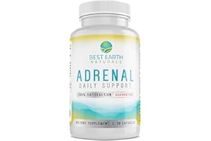 Best Earth Naturals Adrenal Support Supplement Cortisol MGR with Rhodiola Rosea, B Vitamins, Ginger Root, Ashwagandha, Licorice and More for Adrenal 30 Count
