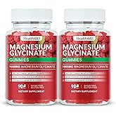 Magnesium Glycinate Gummies 1000mg, High Absorption Sugar Free Magnesium Potassium Supplement for Relaxation, Stress Relief, and Sleep Support for Adults & Kids - 180 Raspberry Gummies