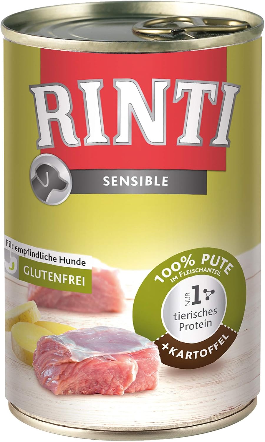 RINTI Sensitive Turkey + Potato 12 x 400 g, 400 g (Pack of 12)