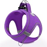 Joytale Step in Dog Harness Soft Mesh Reflective Vest Easy Walk Small Purple