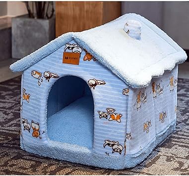 Amazon 犬小屋 三角屋根 ペットハウス 猫ハウス ペット用 犬猫用 取り外し可能 保温防寒 厚め 暖かい 冬 室内用 寝心地良い ふわふわ ネコ 洗える 小型犬 S M L Montoo ハウス 通販