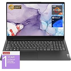 Lenovo V15 Laptop, 15.6" FHD Display, AMD Ryzen 5