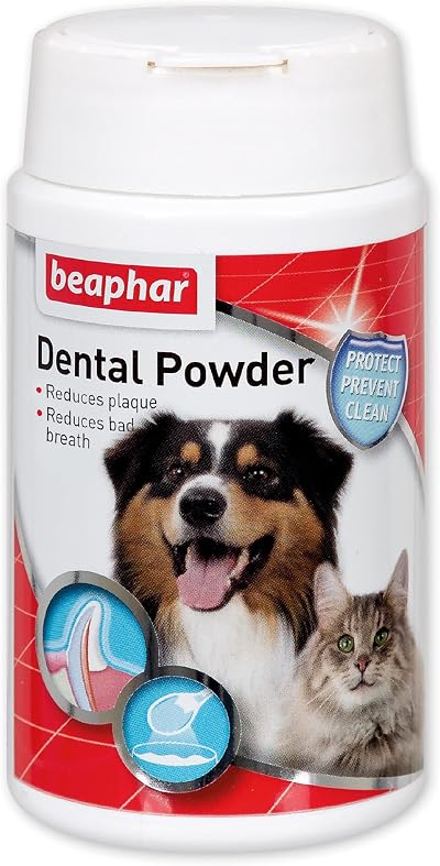 Beaphar Anti-Plaque Dental Powder for Dogs & Cats 75g Tub