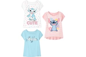 Disney Lilo & Stitch T-Shirt (Sets) Angel Nani Pleakley Jookiba Kids Graphic Outfit Tee Toddlers Birthday to Girls Clothes