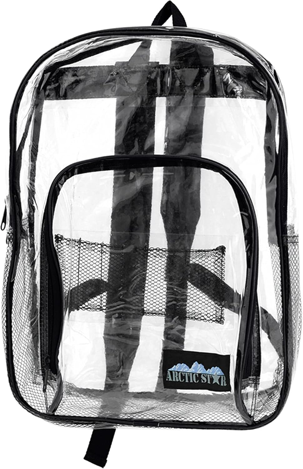 24 Pack 17 Inch Premium Clear Bulk Backpacks (Black