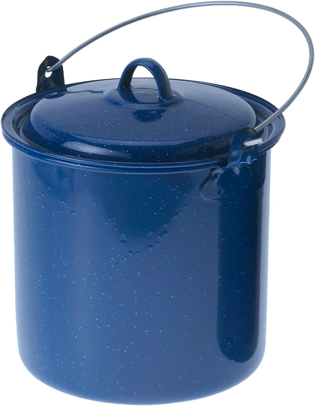 GSI Outdoors Enamled Steel 3.5 qt. Straight Pot with Lid for Campfire Cooking, Home or Cabin, Blue : Camping Pots And Pans : Sports & Outdoors