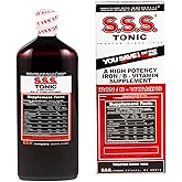 S.S.S. Tonic Liquid Iron &amp; Vitamin B Supplement with B1, B2 &amp; B3, 20 Fl Oz | High-potency, easy-to-take formula for daily energy support; made in USA