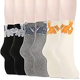 scenicamp Cute Funny Animal Socks for Women 3D Novelty Dog Cat Cotton Crew Socks for Girls Girlfriend Animal Lovers Gifts