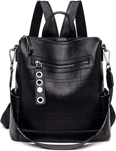 ladies large leather backpack