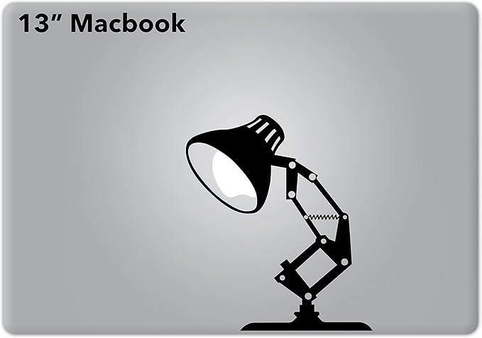 Amazon ダイカットビニールデカールステッカー ディズニーピクサーランプ Macbook ノートパソコン対応 13インチ Macbook ブラック Decalpro Designs ノートパソコンスキンシール 通販