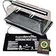 Super Sprouter Premium Heated Propagation Kit for Starting Seeds or Cuttings, Includes Heat Mat, Tray, Grow Light, and More