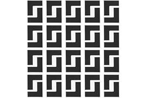 PATIKIL 5S Location Marking Corner, 64 Pcs 2 x 2 x 0.8 Inch PVC L-Shape Floor Marking Tape Workplace Floor Organization Markers for Office Warehouse Desk Table Top, Black