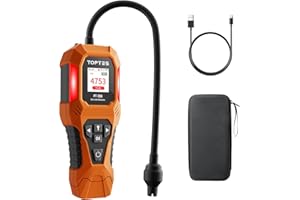 TopTes PT-356 Rechargeable Natural Gas Detector with 10 inch Goose Neck, Detection Range 0-20% LEL, 3 Alarm System Gas Leak D