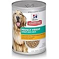 Hill's Science Diet Perfect Weight, Adult 1-6, Weight Management Support, Wet Dog Food, Chicken & Vegetables Loaf, 12.8 oz Can, Case of 12