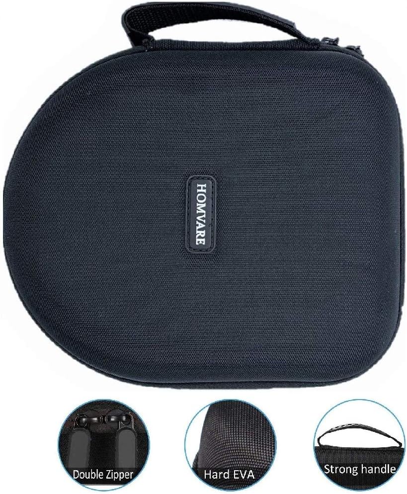 Homvare Hard Headphone Case Travel Bag with Handle and Wire Storage, Compatible with Sony, Behringer, Audio-Technica, JBL, Xo Vision, Bose, Sennheiser, Beats - Large, Black: Home Audio & Theater