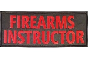 LEGEEON Firearms Instructor Big XL 10x4 inch Body Armor Vest Tactical Fastener Patch
