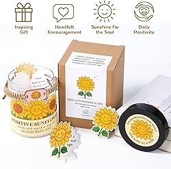 60 Positive Sunflower Cards Jar, Affirmation Cards