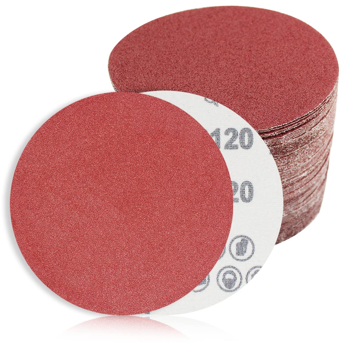 FEIHU 150mm Sanding Discs. 6 inch Hook and Loop Sander Pads,（Grit 5X P40/60/100/120/180/240/320 400/600/800/1000/1200）Grits Assorted or Random Orbital Sander 60pcs