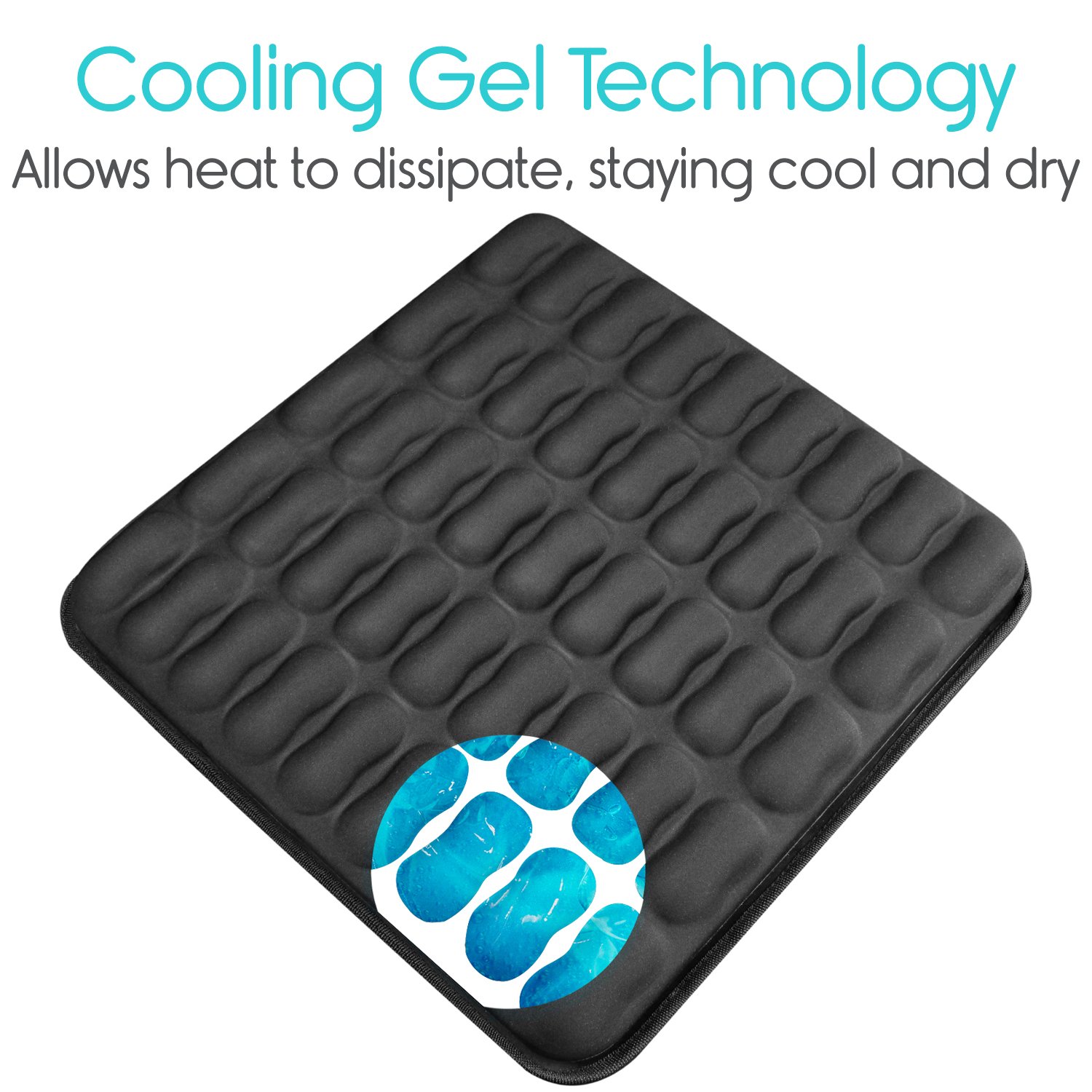 Vive Max Gel Seat Cushion Orthopedic, Bariatric Coccyx Pillow for Car