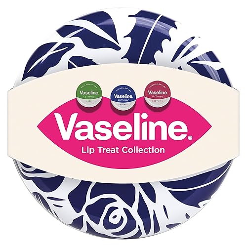 Vaseline Lip Treat Collection Gift Set with Original, Rosy Lips & Aloe lip balm tins perfect gifts for her 3x 20 g