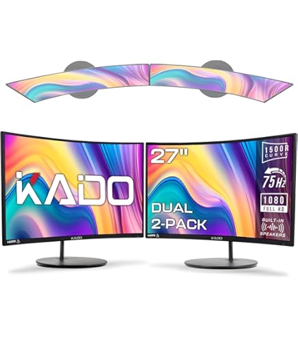 Amazon.com: HP P224 21.5 Inch Monitor 2-Pack Bundle with Desk