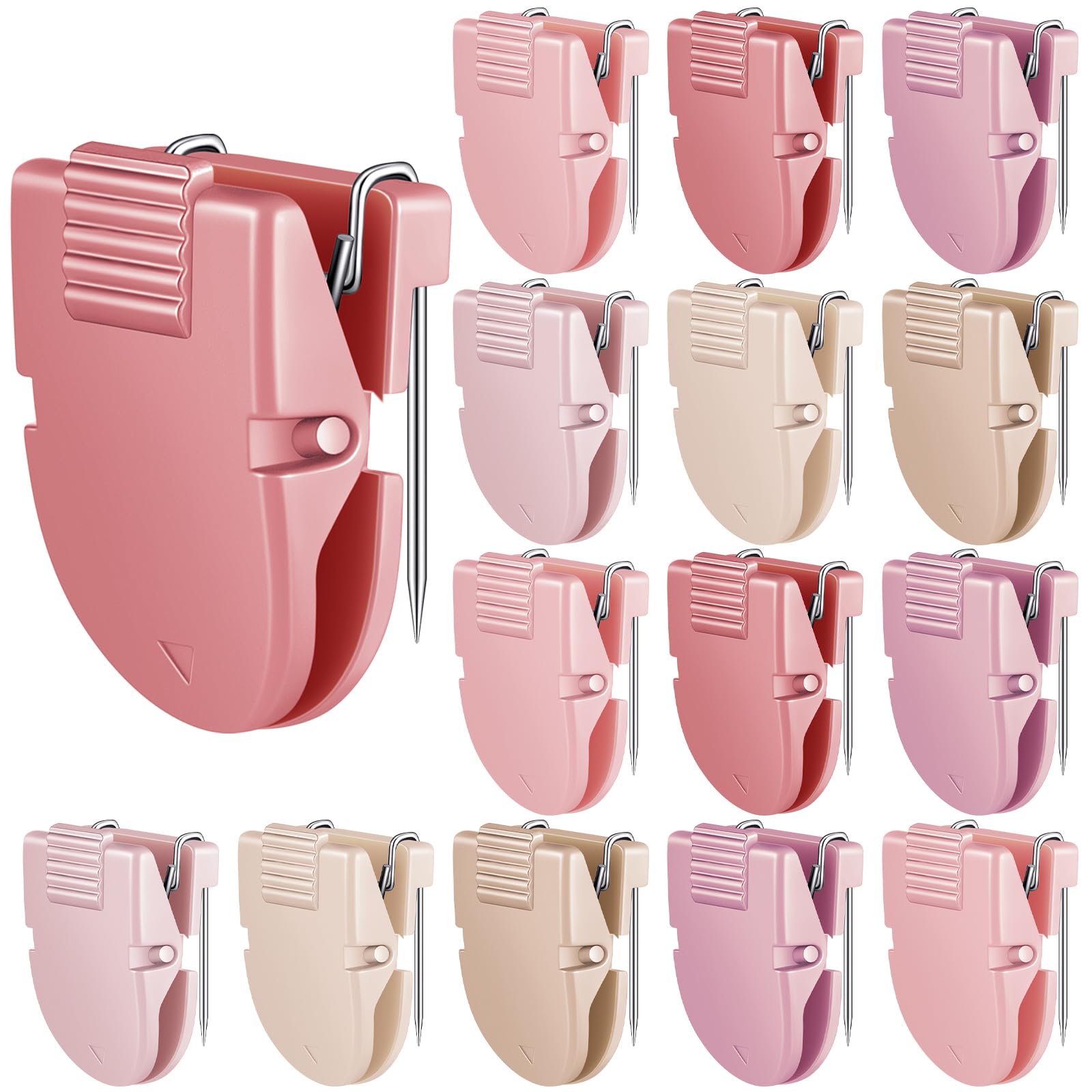 Photo 1 of Feifeiya 15 Pcs Cubicle Clips Fabric Panel Cubicle Accessories Fabric Partition Panel Wall Clip Office Photos Wall for Notes Memos Standard Size, 40-Sheet Capacity (Pink)
