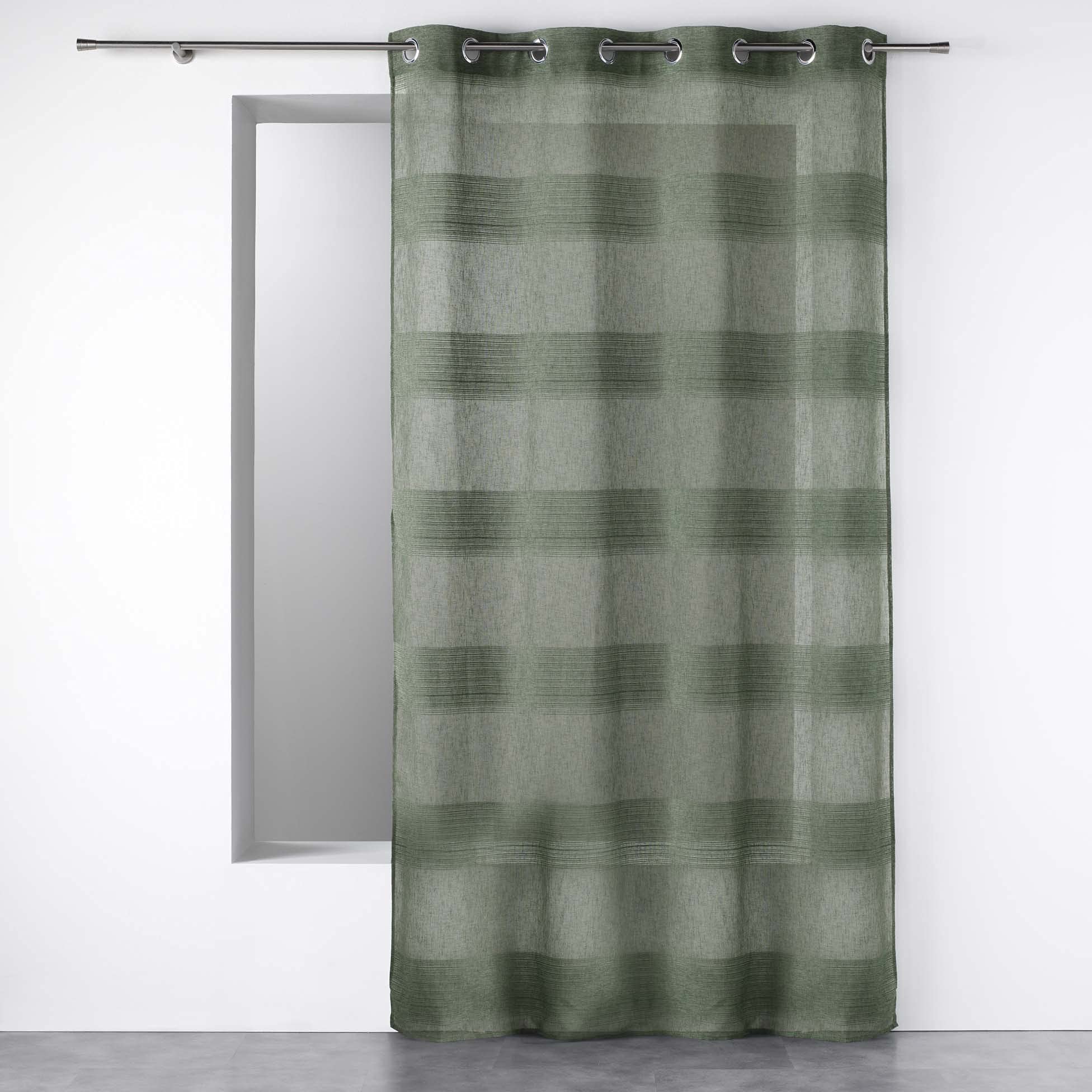 Douceur d'Interieur 140 x 240 cm Eyelet Curtain, Green — image 1