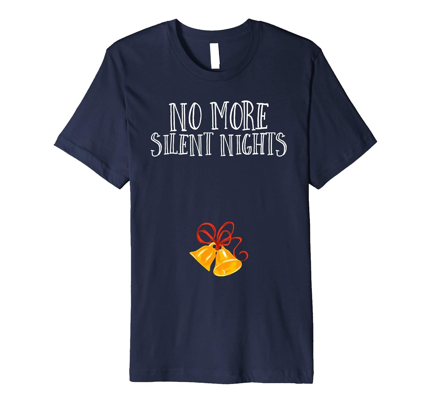 Christmas Pregnancy Announcement T Shirt - Silent Nights-Rose