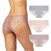 Vince Camuto Women’s Hipster Underwear, Soft Seamless Lace, Breathable Ladies Panties, 3/6 Pack, Ropa Interior de Mujer