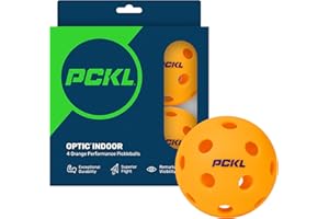 PCKL Optic Speed Pickleball Balls | Choose Indoor or Outdoor Pickleballs | USAPA Tournament Aproved | 4 Pack Crack-Resistant