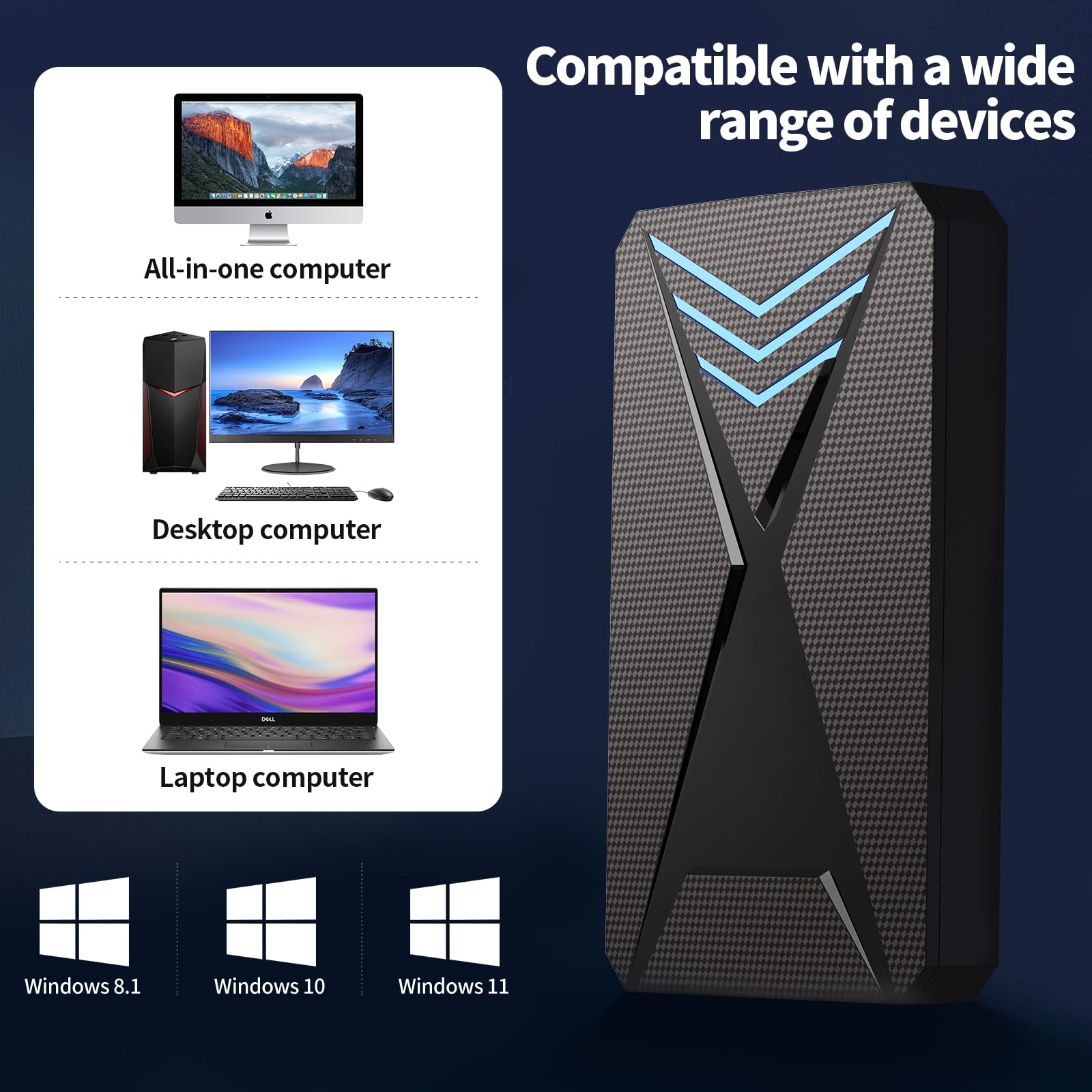 Emulator Console 2T Hard Drive Retro Game Console with Built in 4280 Games, Plug and Play Video Game Console, Game System Compatible with 18 Emulators