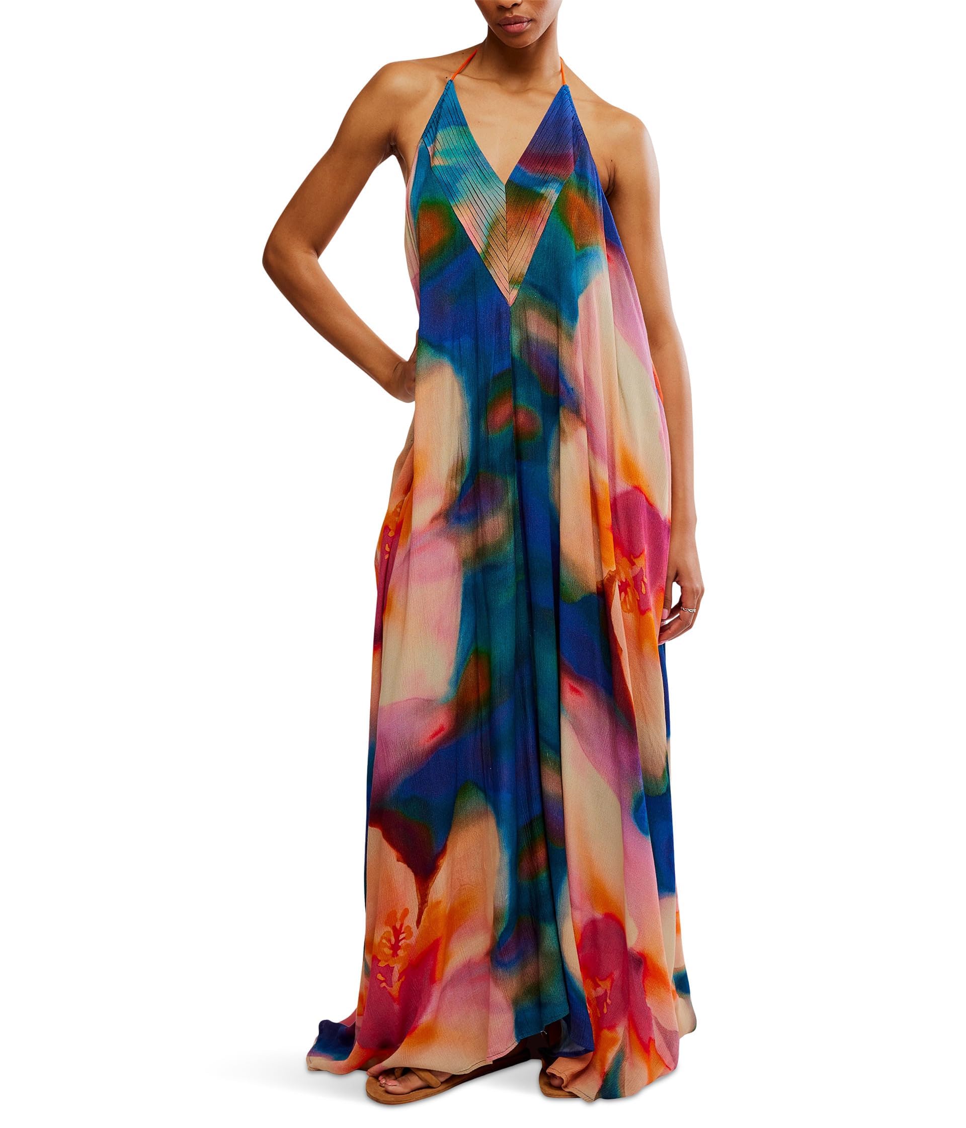 Photo 1 of (BAGGED) (USED/FAIR)  Free People Women's Catalina Maxi, Sunset Combo