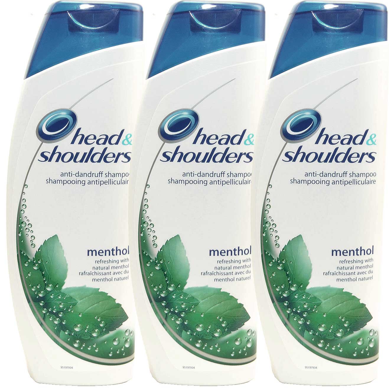 3x Head & Shoulders: cool menthol, anti-dandruff shampoo 400 ml
