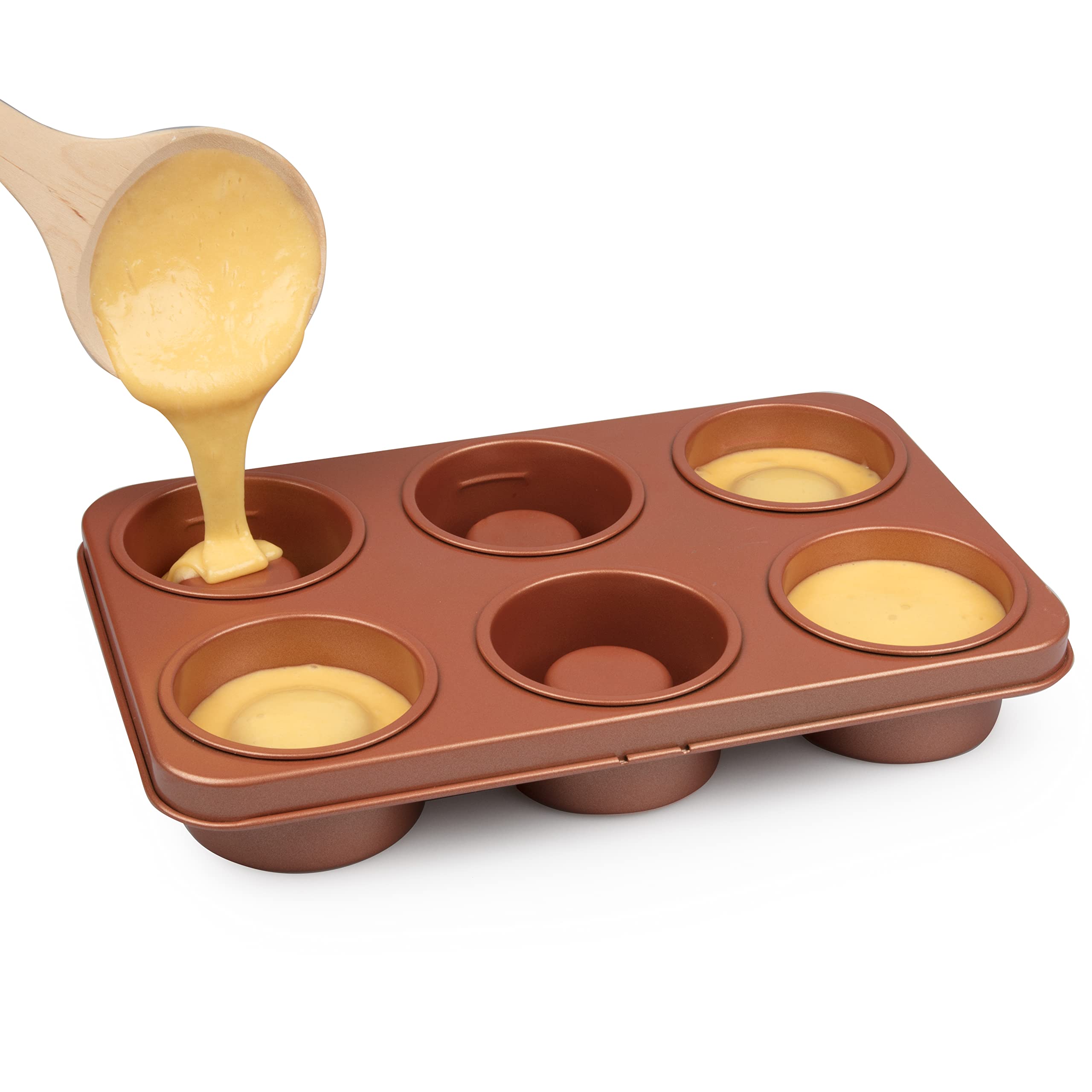 COOK'S CHOICE 2-In-1 Better Baker Edible Food Bowl & Muffin Maker- Simply Flip to Bake six 3
